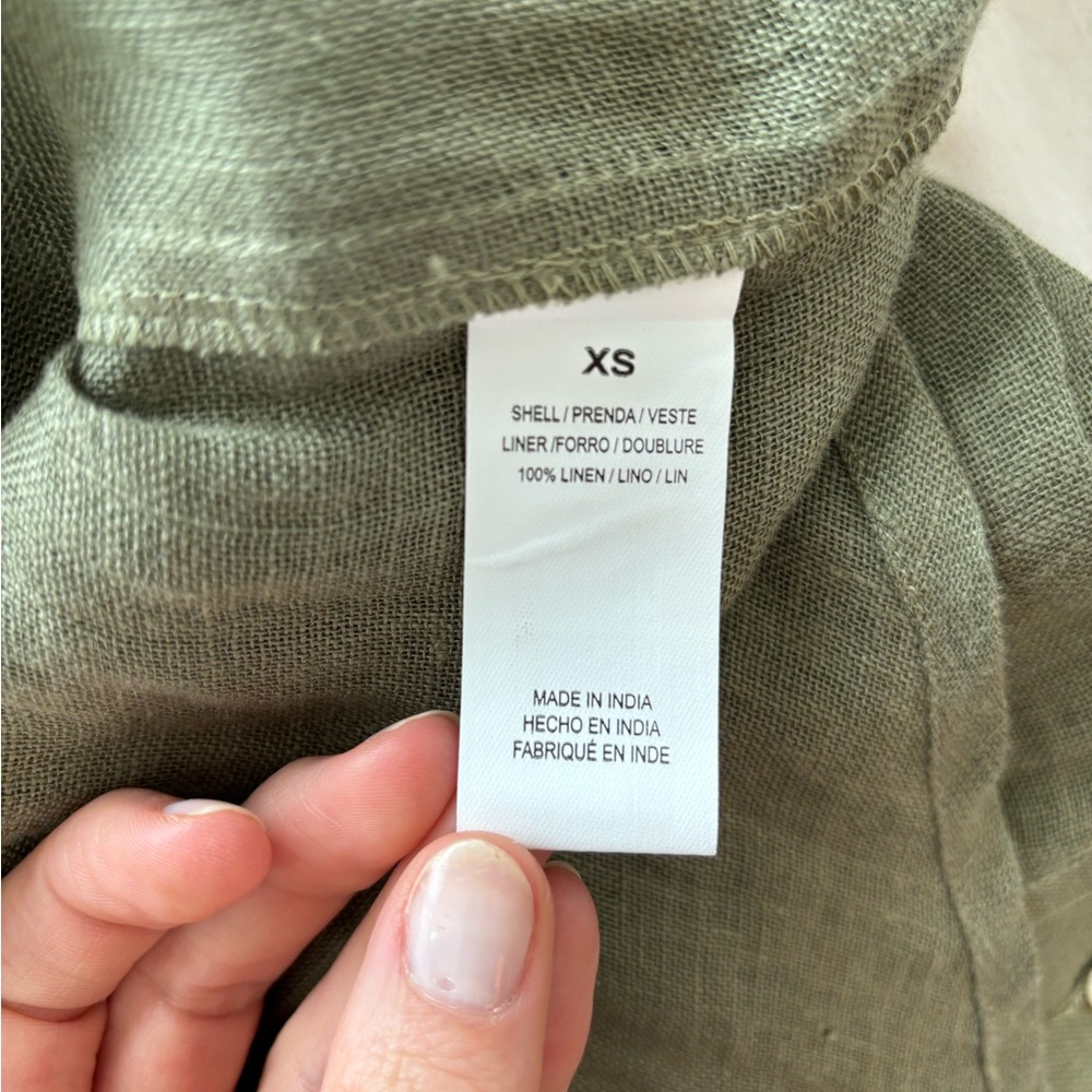 Vitamin A Playa Linen Boyfriend Shirt Swimsuit Cover Up - Picture 5 of 7